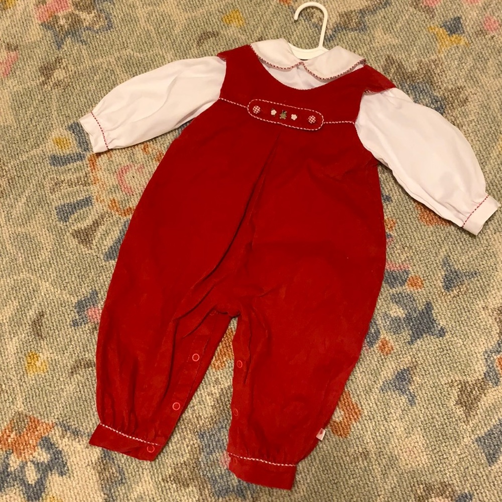 Petit Ami boy or girl corduroy snap overalls